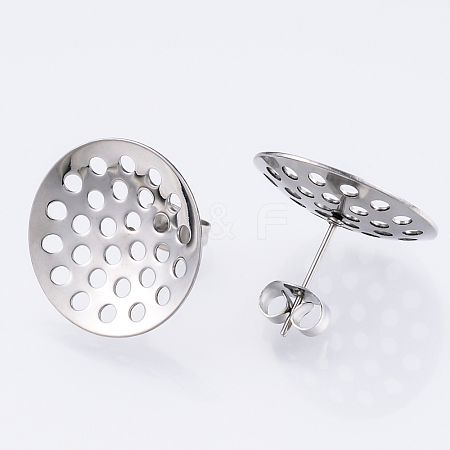 Non-Tarnish 304 Stainless Steel Stud Earring Findings LS-STAS-Q231-03B-A-1