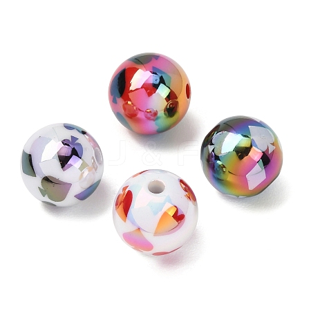 UV Plating Opaque Acrylic Beads AC-CBA61A5-01-1