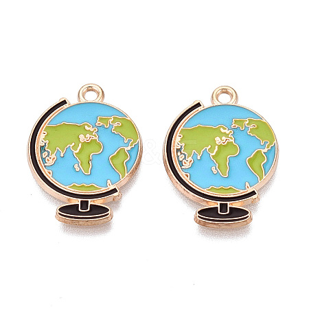 Alloy Enamel Pendants ENAM-Q004-01KCG-20-1