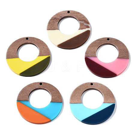 Resin & Walnut Wood Pendants RESI-S389-066A-A-1