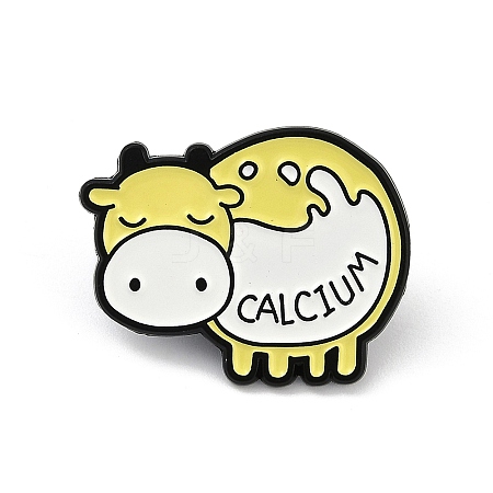 Cute Cow Theme CALCIUM Enamel Pins JEWB-R001-07EB-04-1