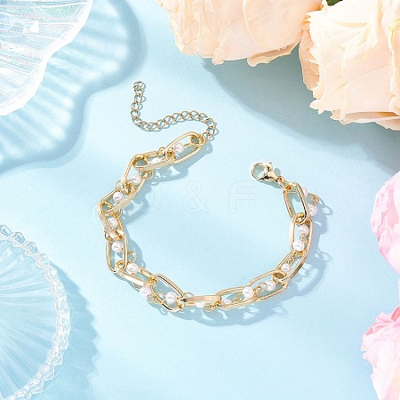 Aluminium Cable Chain Bracelets BJEW-JB12232-1