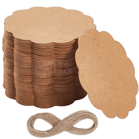 200Pcs Blank Kraft Paper Gift Tags CDIS-SP0001-10C-1