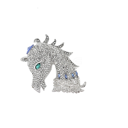 Unicorn Alloy Rhinestone Brooches for Backpack Clothes PW-WG1FA15-02-1