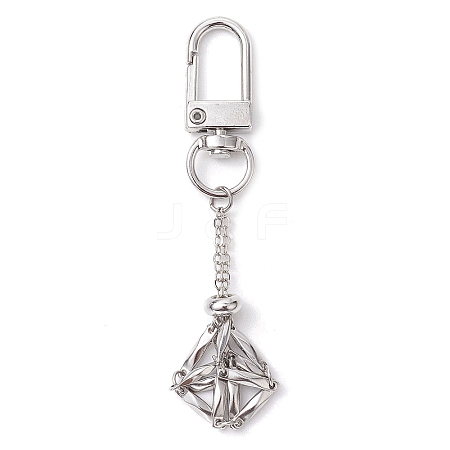 304 Stainless Steel Empty Stone Holder Chain Pouch Pendant Decorations HJEW-JM01886-01-1