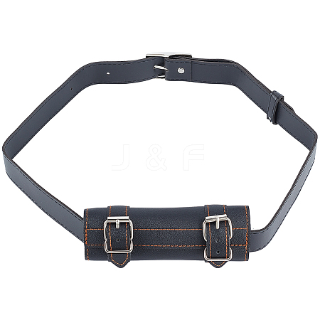 PU Leather with Alloy Waist Fencing Sheath AJEW-WH0419-05A-1
