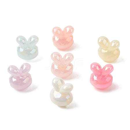 Opaque Acrylic European Beads OACR-G058-04-1