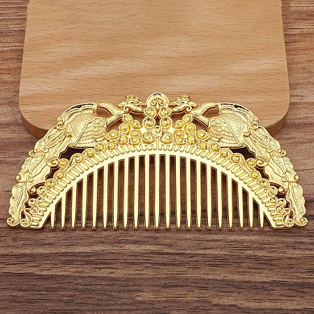 Double Phoenix Alloy Hair Comb Finding PW-WG3768C-02-1