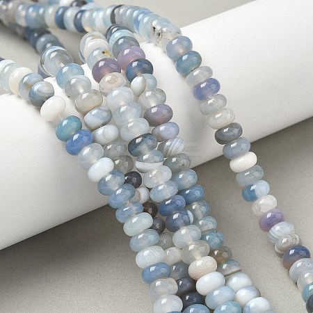 Natural Banded Agate Beads Strands G-F790-I01-01A-1