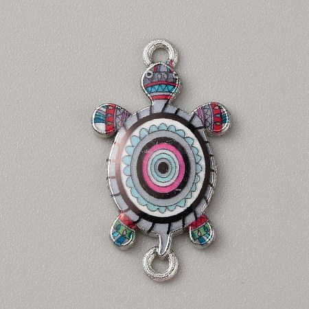 Alloy Enamel Connector Charms ENAM-WH0061-47D-1