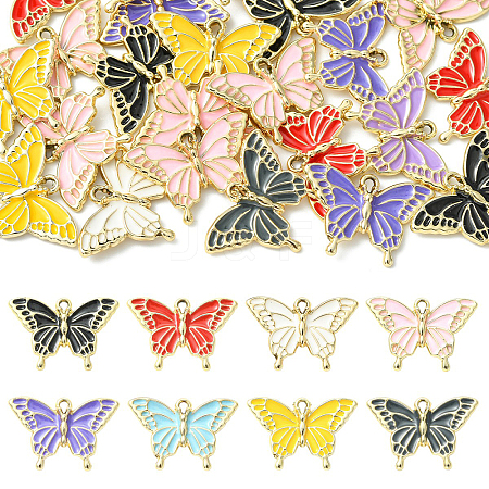 24Pcs UV Plating Alloy Enamel Pendants FIND-YW0010-83-1