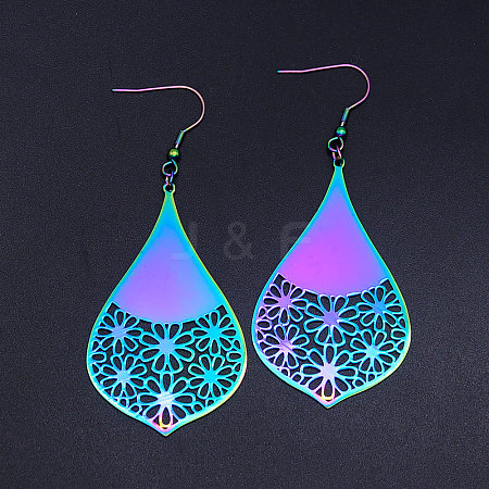 201 Stainless Steel Dangle Earrings LS-STAS-S105-JN423-1