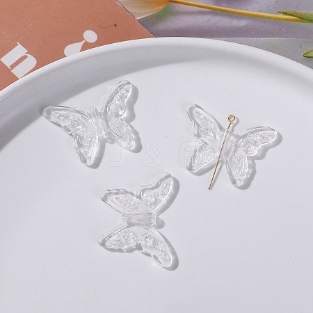 Transparent Acrylic Pendants TACR-D014-01A-1