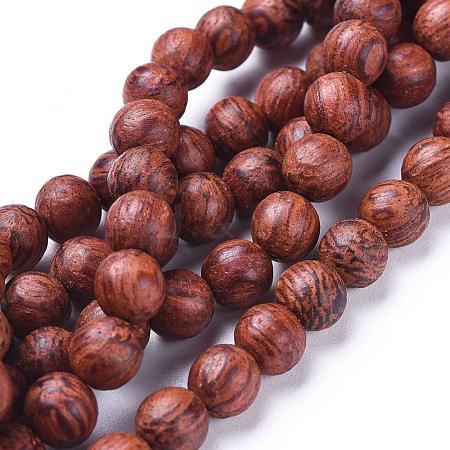 Wood Beads Strands WOOD-F008-03-C-1