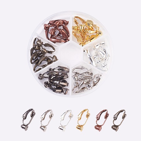 Brass Clip-on Earring Converter KK-JP0010-05-1
