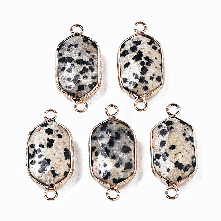 Natural Dalmatian Jasper Links Connectors X-G-S359-276B-1