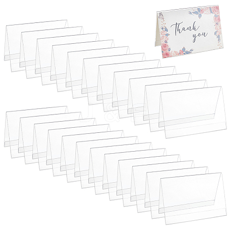Name Plastic Table Top Display Stand ODIS-WH0070-86B-1