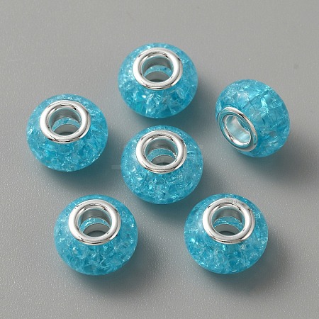 Crackle Resin European Beads FIND-CJC0010-38B-1