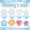 4Pcs 4 Styles Cup Mat Silicone Molds SIL-BG0001-01-3