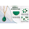 Mega Pet 6Pcs 6 Style Natural Green Oynx Agate Pendants G-MP0001-02-18