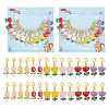 Tulip Alloy Enamel Pendant Stitch Markers HJEW-AB00434-1