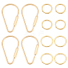 12Pcs 3 Styles Brass Keychain Clasps KK-PH0011-22-1