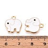 Alloy Enamel Charms PALLOY-T092-31G-02-3