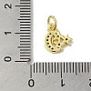 Real 18K Gold Plated Brass Pave Cubic Zirconia Pendants KK-M283-01A-02-3