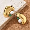 304 Stainless Steel Stud Earrings EJEW-R020-01G-02-3
