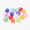 Mixed Color Transparent Acrylic Faceted Heart Beads X-TACR-S114-8mm-M-2