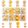 8 Styles Brass & Alloy Shank Buttons BUTT-PH0001-32B-7