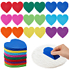 81Pcs 9 Colors Heart Shape Markers Carpet Markers DIY-FH0010-74-1