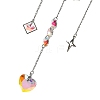 Flower Moon Metal & Natural Amethyst Chips Hanging Suncatcher GG-CBAB970-03B-3