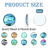 Glass Marbleize Cabochons GGLA-YW0002-01-3