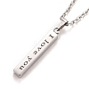 Rectangle with Word I Love You 304 Stainless Steel Pendant Necklace with Alloy Cable Chain for Women LS-NJEW-M192-01P-1