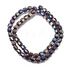 Electroplate Transparent Column Glass Beads Strands EGLA-A043-02-HP02-2