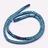 Electroplated Non-magnetic Synthetic Hematite Beads Strands G-P367-D05-2