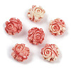 Synthetic Coral Dyed Carved Beads X1-SHEL-D001-01A-1