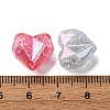 UV Plating Transparent Crackle Acrylic Beads OACR-G052-10E-3