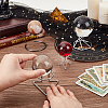 4Pcs 4 Styles Zinc Alloy Crystal Ball Holders ODIS-GA0001-83-3