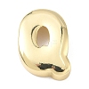 Brass Initial Beads KK-B167-27G-01Q-1