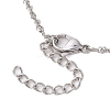 3Pcs 3 Sizes 304 Stainless Steel Singapore Chain Macrame Pouch Pendant Necklace Making SA-CJ982C-P-4