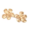 Alloy Flower Stud Earrings for Women EJEW-U028-05G-3