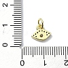 Eye Theme Brass Micro Pave Cubic Zirconia Charms KK-H475-58G-06-3