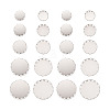 Craftdady 150Pcs 5 Styles 316 Surgical Stainless Steel Lace Edge Bezel Cups STAS-CD0001-09-10