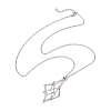 3Pcs 3 Styles 304 Stainless Steel Cable Chain Macrame Pouch Empty Stone Holder Necklace Making NJEW-JN04973-4
