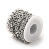 Tarnish Resistant 304 Stainless Steel Textured Cable Chains STAS-B040-02P-4