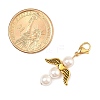 Angel Shell Pearl & Alloy Pendant Decoration HJEW-JM02402-3