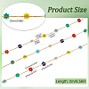 2M Flower Glass Beaded Chains CHS-SP0001-02A-2