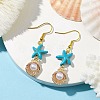 Synthetic Turquoise Dangle Earrings for Women EJEW-JE05800-2